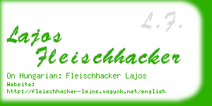 lajos fleischhacker business card